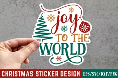 Joy To The World Stickers SVG , Christmas SVG Design Product Image 1