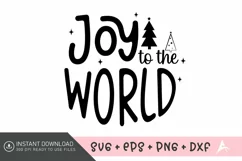 Joy to the world SVG, Festive Holiday SVG, Christmas SVG Product Image 1