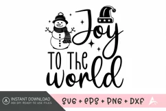 Joy to the world SVG, Festive Holiday SVG, Christmas SVG Product Image 1