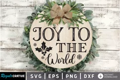 Joy to the world SVG, Christmas Door SVG Design Product Image 1