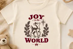 Joy To The World SVG, Christmas Deer PNG, Religious Nativity Product Image 2