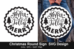 Christmas Round Sign SVG Design - laundry company saint nick Product Image 2