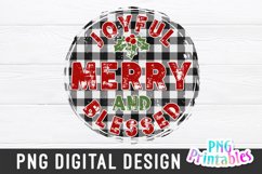 Christmas PNG | Joyful Merry and Blessed Product Image 1