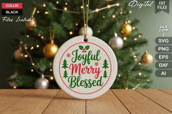 Christmas Round Sign SVG Bundle | Farmhouse Holiday Sign SVG Product Image 12