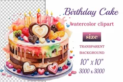 Find the perfect watercolor clipart of a birthday cake with Joyful Pie! Our colorful cake illustrations are ideal for creating festive invitations and decorations. Explore now. 