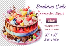 Find the perfect watercolor clipart of a birthday cake with Joyful Pie! Our colorful cake illustrations are ideal for creating festive invitations and decorations. Explore now. 