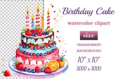 Find the perfect watercolor clipart of a birthday cake with Joyful Pie! Our colorful cake illustrations are ideal for creating festive invitations and decorations. Explore now. 