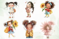 Joyful Young Girl Sublimation Clipart Product Image 4