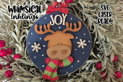 Joy Moose Ornament Laser SVG Product Image 1