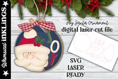Joy Santa Ornament SVG For Laser Cutting Product Image 1