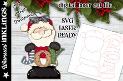 Joy Santa Ornament SVG For Laser Cutting Product Image 1