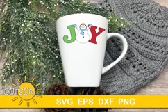 Christmas SVG | Joy svg | Joy Snowman SVG | Snowman SVG Product Image 3
