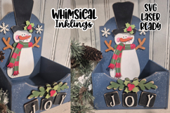 Joy Snowman Box Laser SVG Product Image 1