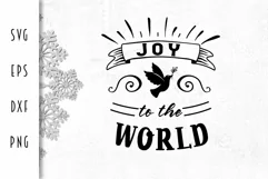 Christmas Farm Sign SVG - Joy to the World Dove Product Image 3