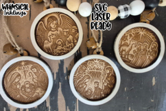 Joy To The World Nativity Ornaments Laser SVG Product Image 1