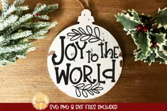 Joy To The World | Christmas Ornament SVG for Rounds Product Image 1