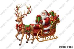 Santa and Reindeer in a Sleigh Product Image 1