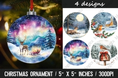 Christmas Ornaments PNG, Round Christmas Ornaments Product Image 1