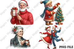Christmas Elderly Sublimation | Printable winter Elderly PNG Product Image 1
