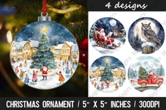 Christmas Ornaments PNG, Round Christmas Ornaments Product Image 1