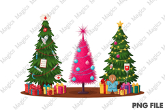 Nurse Christmas Trees Sublimation Png Product Image 1