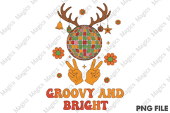 Groovy Christmas Disco Ball Sublimation Product Image 1