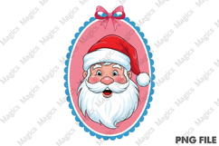Christmas Santa Coquette Frame Clipart Product Image 1