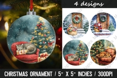 Christmas Ornaments PNG, Round Christmas Ornaments Product Image 1