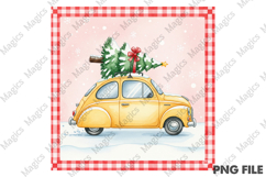 Christmas Tree Car Coquette Frame Png Product Image 1