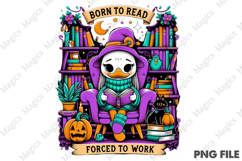 Halloween Goose Born to Read Design PNG Product Image 1