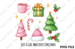 Just a girl who loves Christmas png Product Image 2