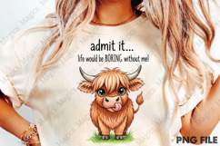 Admit it png, Funny Cow Sublimation Design Product Image 1