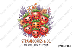 Boho Halloween Strawboories PNG Product Image 1
