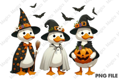 Funny Halloween Silly Goose PNG Design Product Image 1