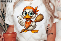 Funny Halloween Goose Girl Design PNG Product Image 1
