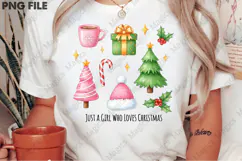 Just a girl who loves Christmas png Product Image 1