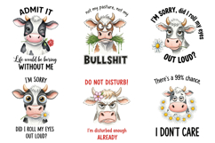 Funny cow sublimation Designs Bundle Product Image 2