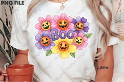 Boho Halloween Flower Pumpkin PNG Product Image 2