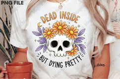 Boho Halloween Skull Flower PNG Product Image 2