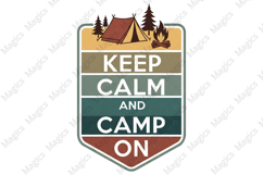 Keep Calm And Camp On PNG | Camping Sublimation Design Product Image 1