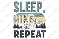 Sleep, Hike Repeat PNG | Camping Sublimation Design Product Image 2