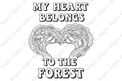 My Heart Belongs To The Forest PNG | Camping Sublimation Product Image 1