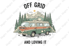 Off Grid 0 And Loving It PNG | Camping Sublimation Design Product Image 1