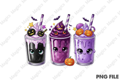 Spooky Purple Black Frappe Clipart Product Image 2