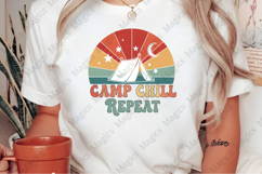 Camp Chill Repeat PNG | Camping Sublimation Design Product Image 2