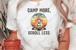 Camp More, Scroll Less PNG | Camping Sublimation Design Product Image 2