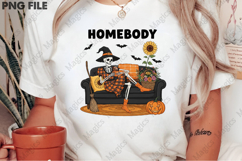 Homebody Skeleton PNG, Halloween PNG Product Image 2