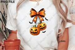 Coquette Pumpkin Bow PNG, Halloween PNG Product Image 2