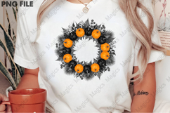 Halloween Pumpkin with Fall Wreath Product Image 2