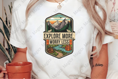 Explore More Worry Less PNG | Camping Sublimation Design Product Image 2